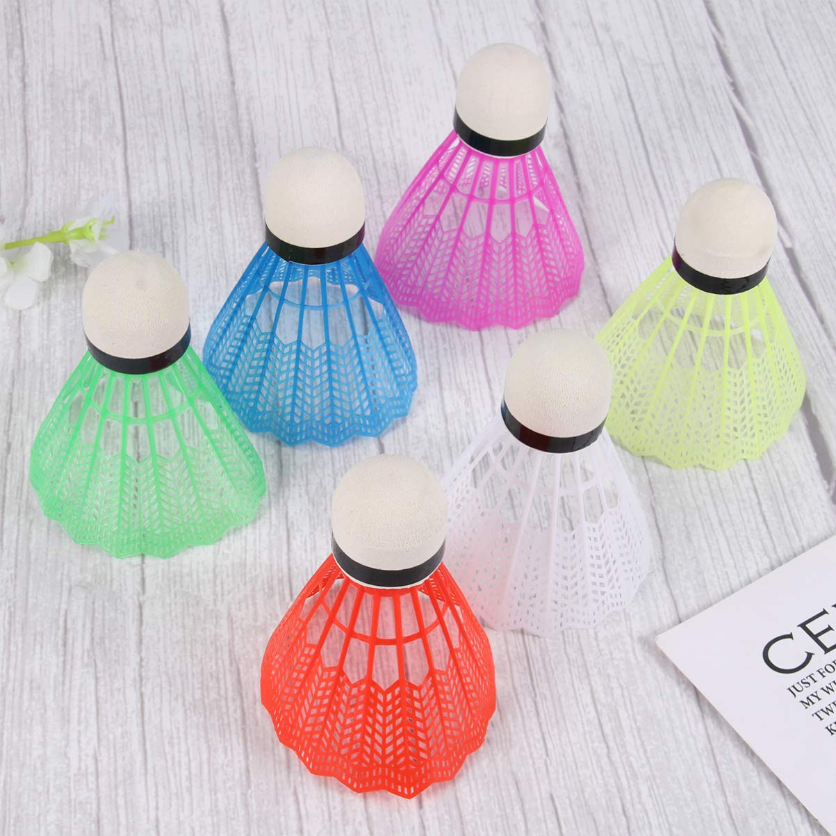Sewacc Nylon Training Badminton Shuttlecocks With Great Stability And Durability , Very Suitable For Indoor And Outdoor Playing | Multicolor , Pack Of 12