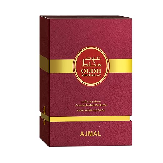 Ajmal Oudh Mukhallat Concentrated Perfume Free From Alcohol 6ml 0.2 Fl.oz. | For Unisex