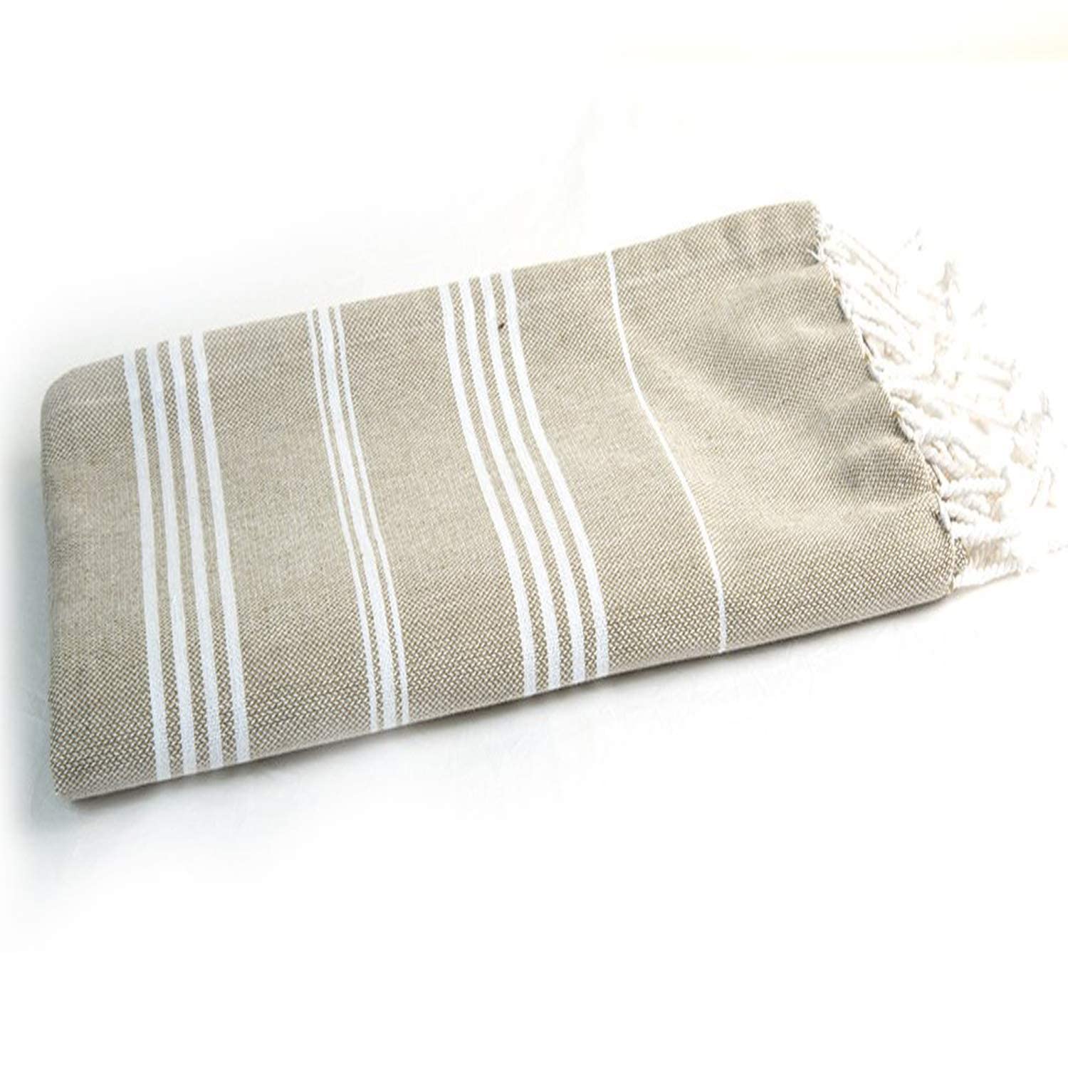 Rosslyn Bath/Beach Towel 700 Gsm | Ultra Soft, Absorbent & Quick Dry Bath Towel (Yellow & Beige) - 2 Pcs