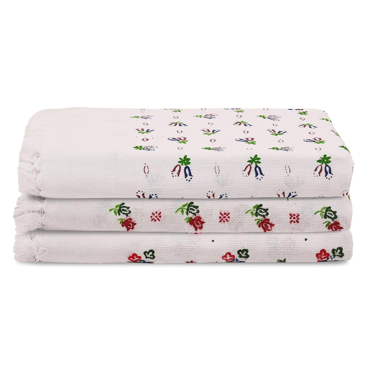 Kuber Industries Cotton Bath Towel 900 Gsm | Soft & Comfortable Swimming & Bathing Towels & Gamcha (White)- Pack Of 3