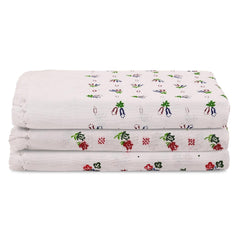 Kuber Industries Cotton Bath Towel 900 Gsm | Soft & Comfortable Swimming & Bathing Towels & Gamcha (White)- Pack Of 3