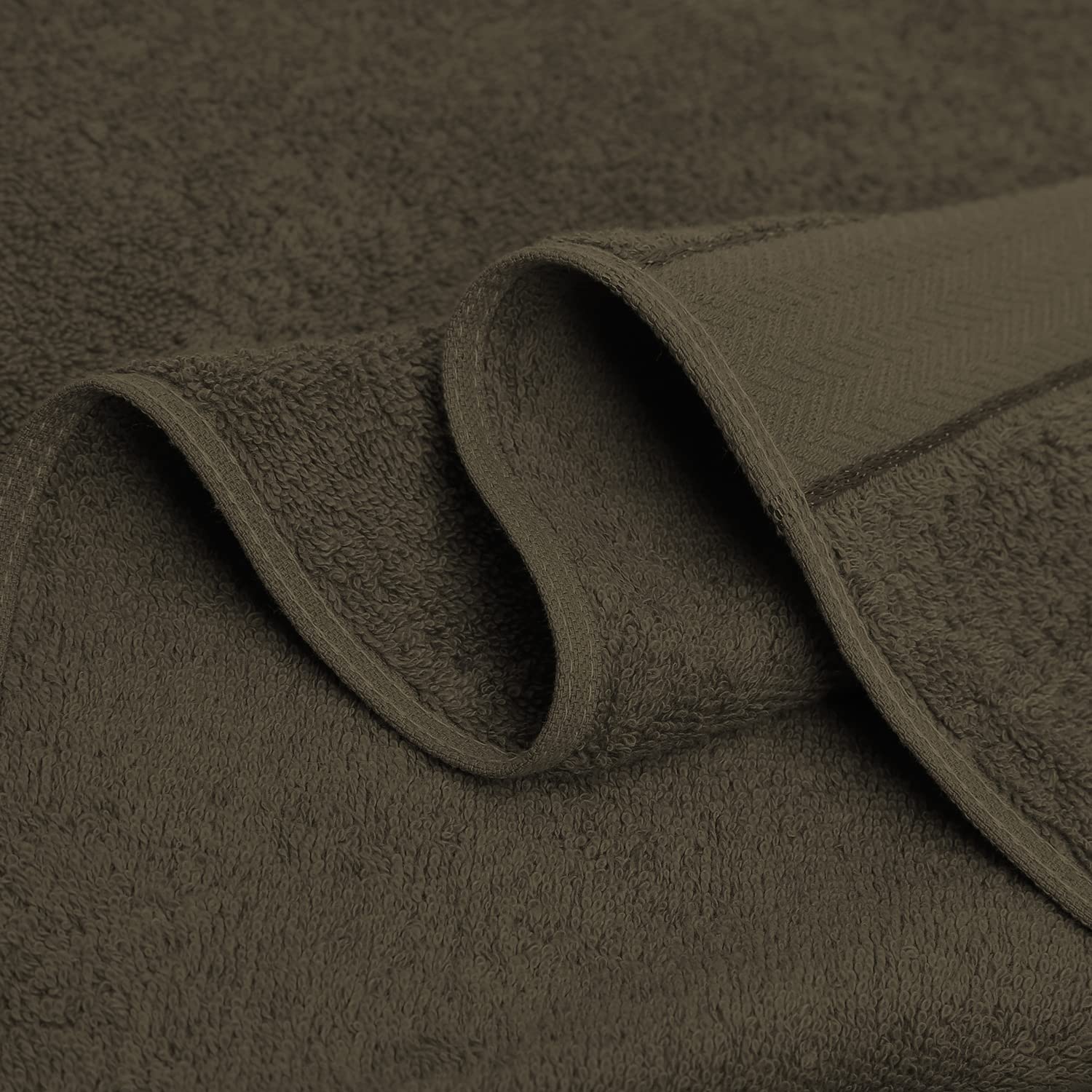 Cloth Fusion 100% Cotton Bath Towels 500 Gsm Large Size Set Of 2, Ultra Soft Bath Towel For Women & Men (Green & Brown)