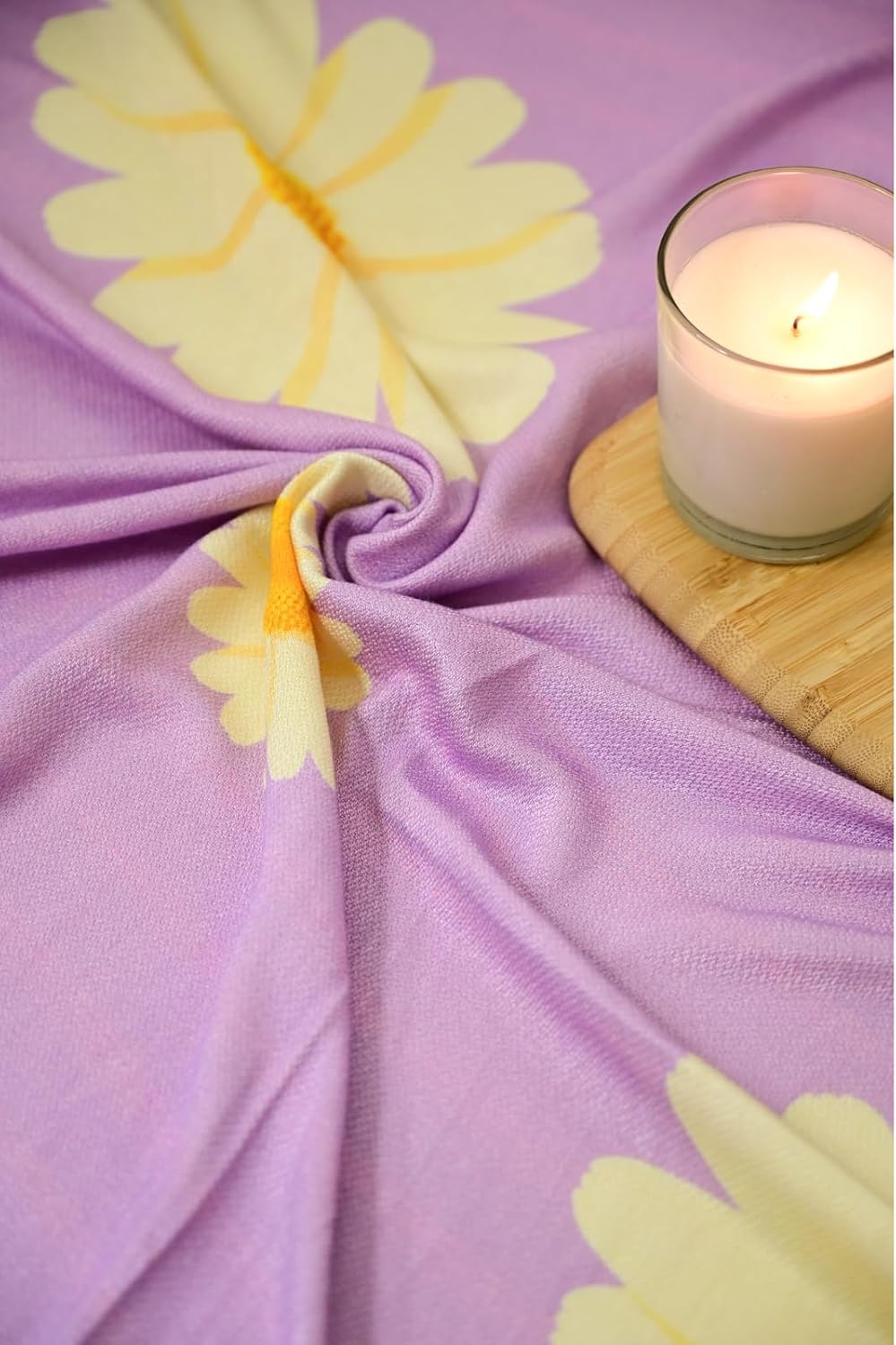 Madake Bamboo Ultra Soft Printed Thin Turkish Towel 454 Gsm | Quick Dry, Super Absorbent | Extra Large Bath Towel For Men & Women (Spring Meadow)
