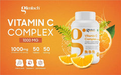 Glimlach Vitamin C Complex Tablet With Amla & Zinc For Men And Women - Supports Energy, Immunity, Antioxidant | 50 Veg Tablets , 100gm 0.2lbs