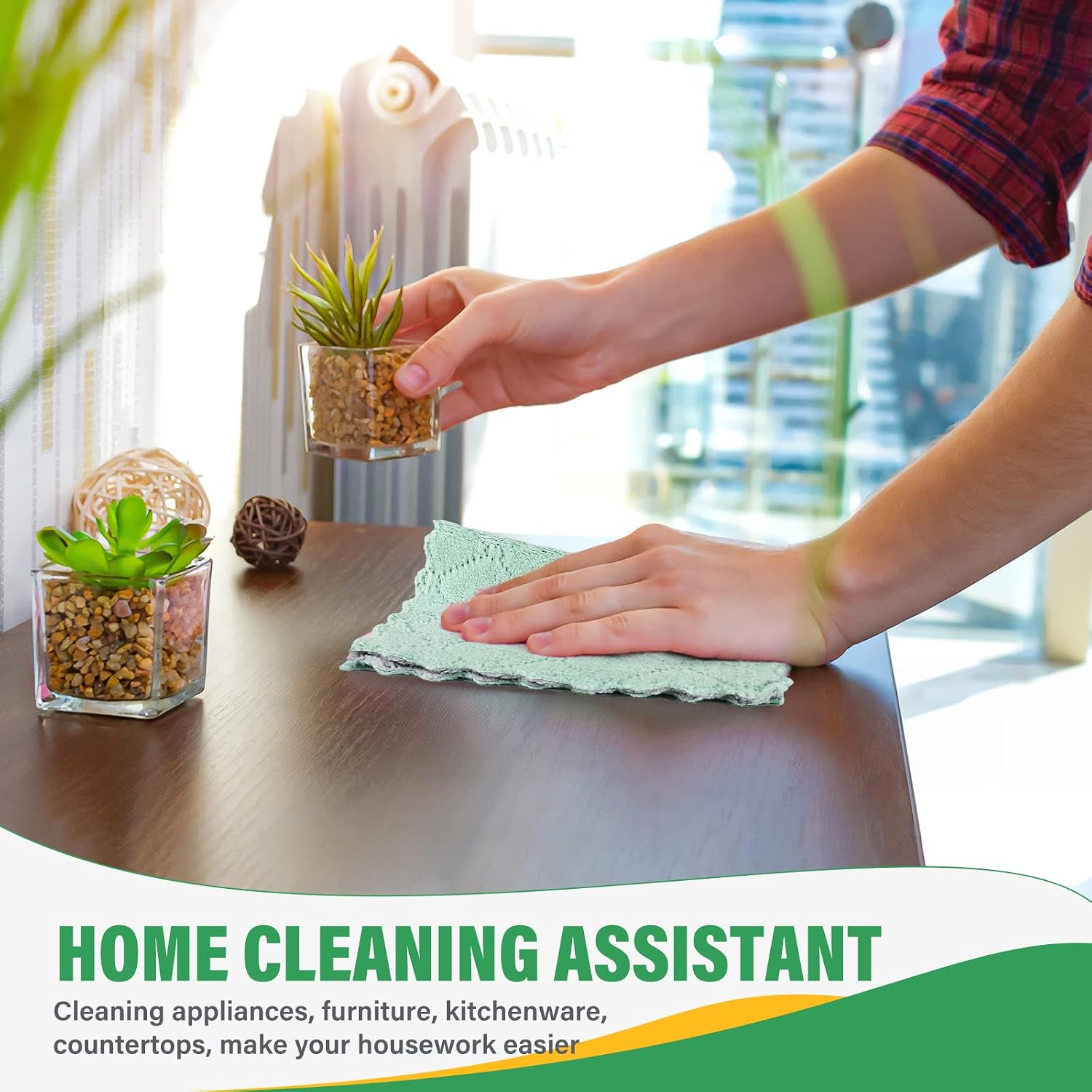 Microfiber Cleaning Cloths Highly Absorbent & Softer Dish Cloths And Kitchen Towels 140 Gsm | Reusable & Washable Lint Free For House, Car, Bathroom, Window - Pack Of 12