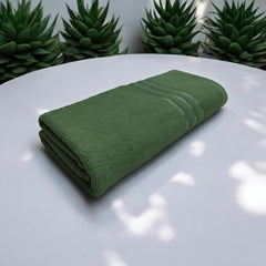 100% Cotton Bath Towel 450 Gsm | Large Size Soft & Absorbent Sport & Beach Bath Towel (Bottle Green)