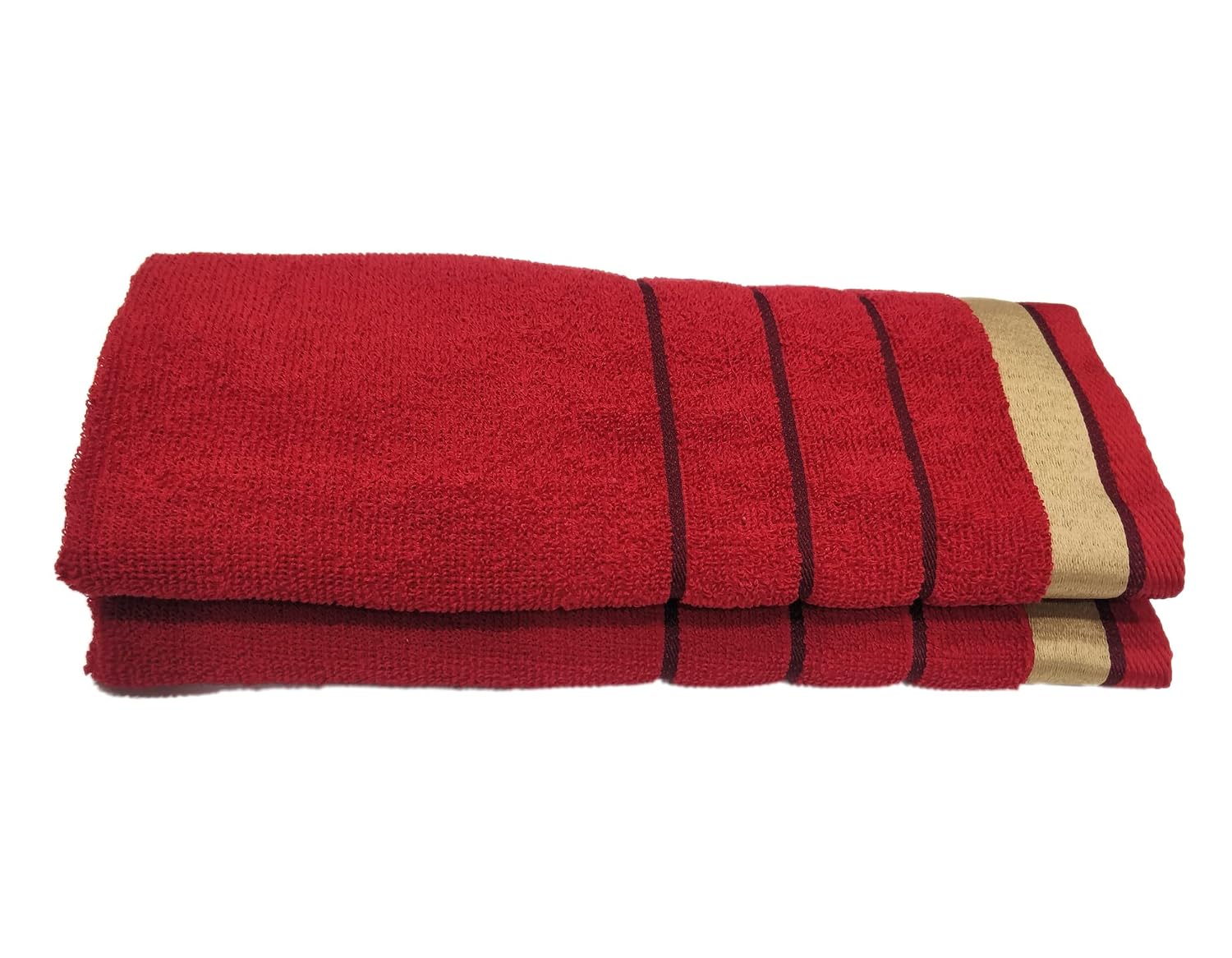 Pyaro Large Size Cotton Bath Towel 450 Gsm | Ultra Absorbent, Quick Drying & Super Soft Bathing Towel (Red)
