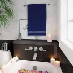 Khillayox Cotton Extra Large Size Bath Towel 450 Gsm | For Men & Women (Blue)