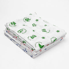 Yatta Kerala Printed Thorthu Traditional Bath Towel 500 Gsm Pure Cotton End Finished (Pack Of 3)- Multicolored