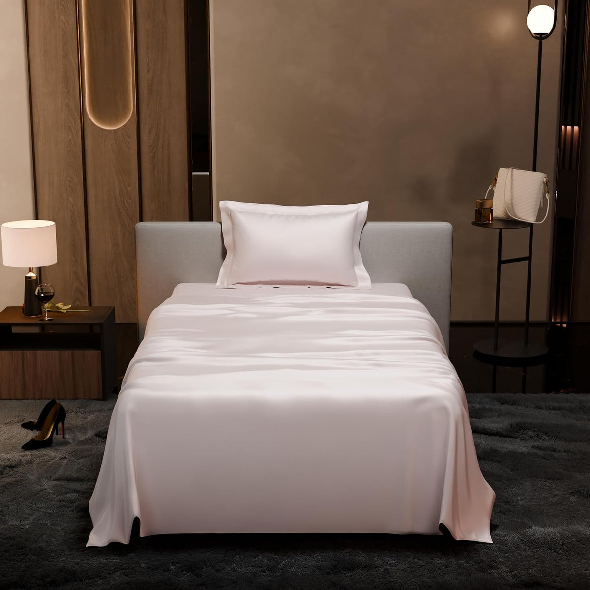 Single Bedsheet With 1 Pillow Cover - 60 X 90 Inches, Blushing Pink | Premium Bedding Set, Home Decor, Wedding Gift For Couples, Housewarming, Anniversary
