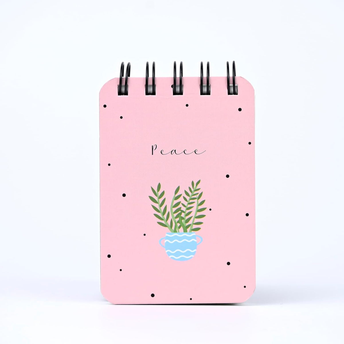 Spiral Pocket Notebook Cute Mini Notepad, Handy Notebook For School, Office (Peace) 1pc