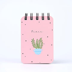 Spiral Pocket Notebook Cute Mini Notepad, Handy Notebook For School, Office (Peace) 1pc