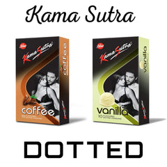 Kama Sutra Flavours Dotted Condoms - Pack of 10, 100 No's