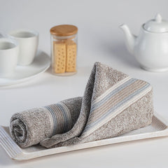 Spread Spain Water & Soil Face Towel 300 Gsm | Luxurious Blend Of Cotton & Bamboo Fiber Face Towel Ultra-Absorbent, Quick-Drying & Skin-Friendly (Brown) - Pack Of 2