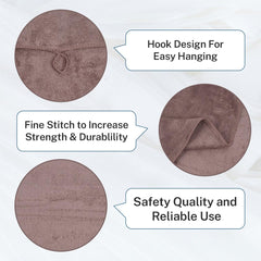 Fezora Microfiber Bath Towel 400 Gsm | For Men & Women Soft & Absorbent Weft Knitting Towels | Quick Dry Large Size Towel (Brown & Dark Blue) - 2 Piece