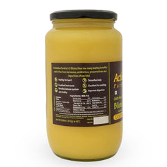 Organic Natural Pure A2 Cow Bilona Ghee By Active Moo Farms | Good Source Of Vitamin A, E & Healthy Shudh Cow Ghee Perfect For Baking | (1 Litre) 33.8 Ounce | Jar Pack