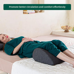 Wedge Pillow, Memory Foam & High-Resilience Foam Pillow, For Pain Relief, Dark Grey | Acid Reflux Pillow, Back Pillow For Bed | Wedge Cushion For Leg Elevation - Wedge Pillow For Sleeping