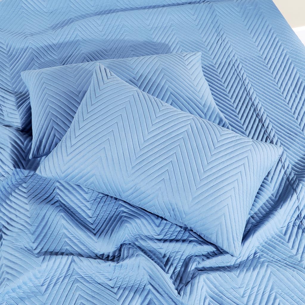 Solid Bedsheet For Double Bed With 2 Pillow Covers | Size - 90 X 100 Inches, Sky Blue | Light Weight, Suitable For All Seasons & Easy To Wash