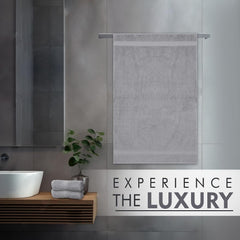 Ambra Linens 500 Gsm Highly Absorbent Towel, 100% Cotton, Soft & Plush, All Seasons Use, Large, Everyday Use, Durable (Light Grey)