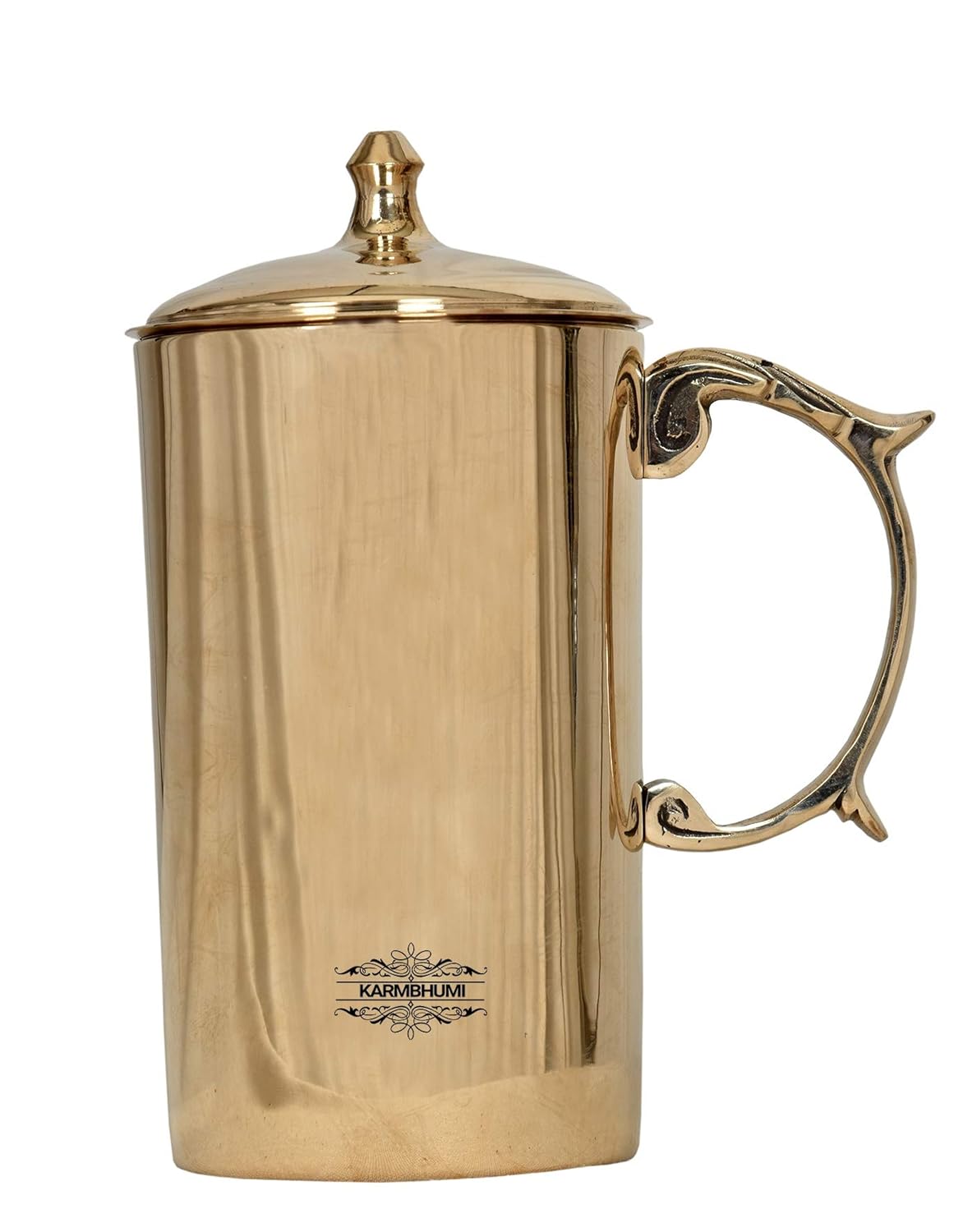 Beautiful Pure Kansa Beautiful Jug Set - 1 Liter Capacity | Antique Piece - Golden Bronze Jug