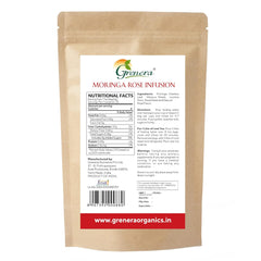 Grenera Moringa Rose Infusion Tea - 25 Tea Bags | Herbal Dietary Supplement - Caffeine Free, Non-GMO, Gluten Free, Staple Free