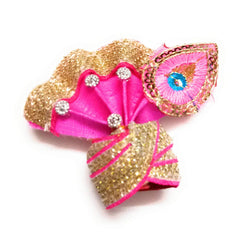 Laddoo Gopal Dress & Murti Combo, Bal Gopal Ji, Golden, Brass, Size - No.1, Kanha Ji - Dress, Pagdi & Bansuri Set, Golden Handmade Idol, Metal Laddu Gopal Statue - 4 Inch, Home Décor