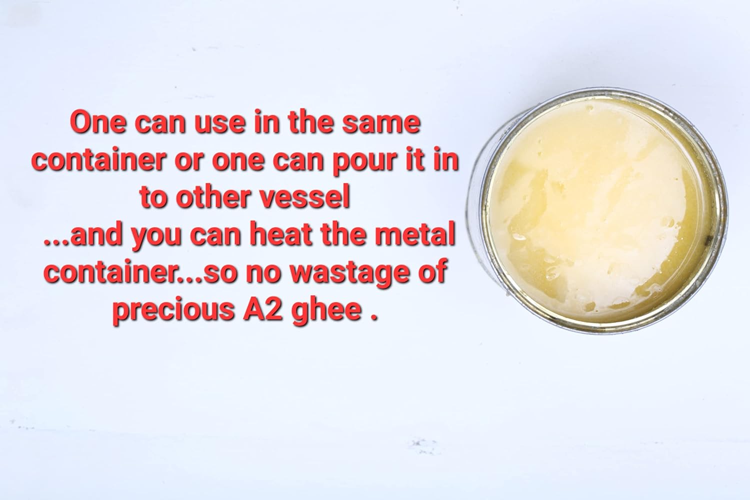 Organic Pure A2 Milk Cow Ghee By Shri Jyoti Desi Ghee | Delicious & Nutrients Healthy Desi Ghee Good For Body Muscles | (1 Litre) 33.8 Ounce | Tin Pack