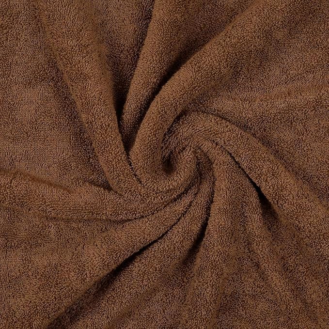 Hanorix 100% Cotton Large Size Bath Towel 900 Gsm | Soft Bath Towel For Men & Women Ultra Absorbent Cotton Towel Soft & Absorbent Towel (Brown) - Pack Of 2