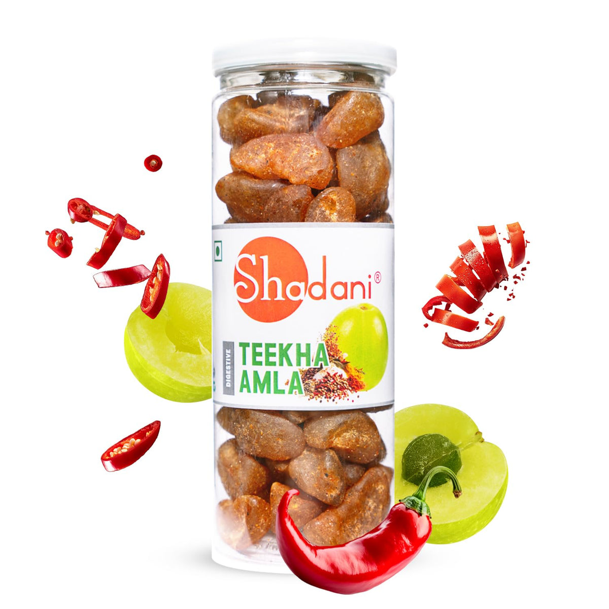 Shadani Teekha Amla (200gm), Dry Amla Best Spicy Snacks For Picnic & Party | Gooseberry Special Spicy Treat