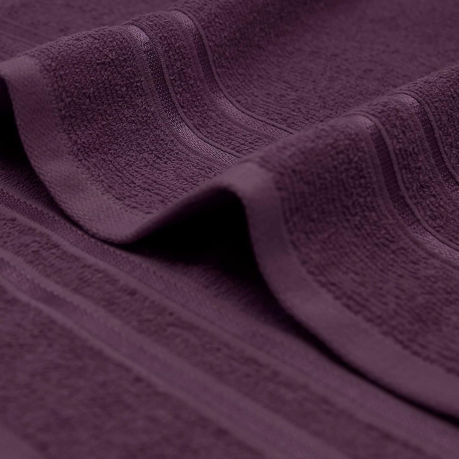 Home Elegance Comfort Living Hand Towel 200 Gsm (Black Currant)- Pack Of 2