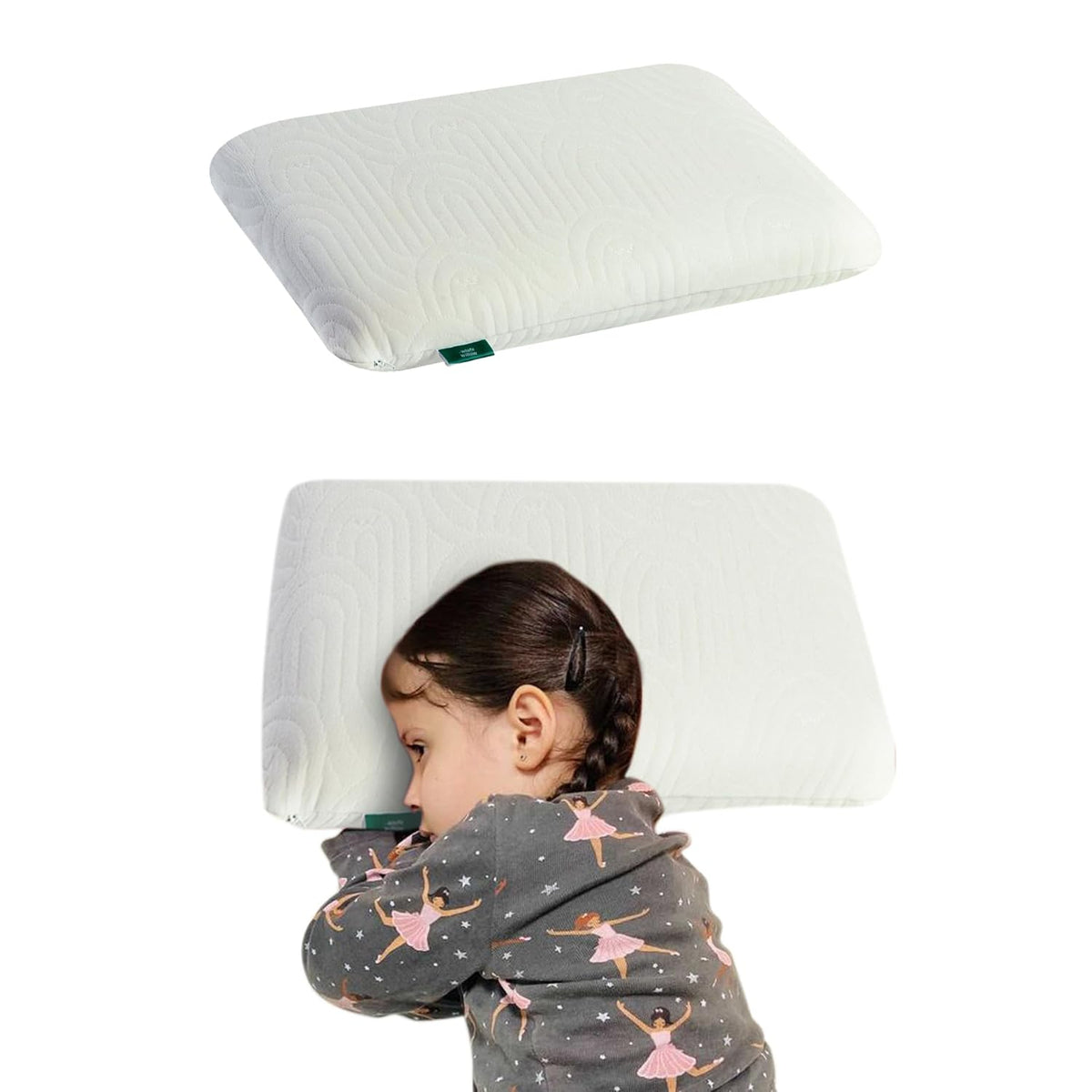 Soft Memory Foam Pillow For Sleeping, For Ages 2 To 8, Cream, Kids Pillow | Toddler Support With Cream Cover - Suitable For Boys & Girls | For Kids, Neck & Head Support Pillow