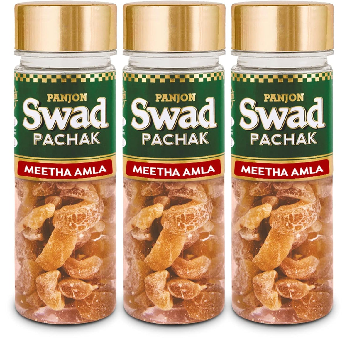 Panjon Swad Meetha Amla Mukhwas 345gm, (115gm *3) | Jar Pack