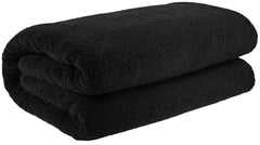 Elstone Home Zero Twist Egyptian Cotton Extra Large Bath Towel 600 Gsm (Black)