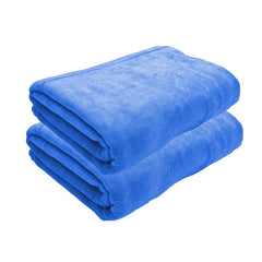 Black Gold The Finer Touch Oversized Microfiber Bath Towel 1600 Gsm | Soft Quick-Dry Microfiber Towel For Men & Women | Lightweight, Absorbent & Travel-Friendly (Royal Blue) - Pack Of 2