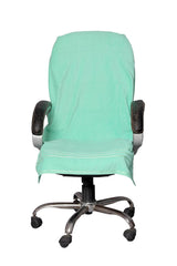 Roman Home Solid Large Luxury All Car Seats & All Office Chair Towel With Tie Knot & Elistick 450 Gsm - (Green)