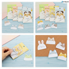 Zoo Animal Sticky Notes – 4 Pack (180 Sheets) | Self-Adhesive Sticky Notes For Study, School