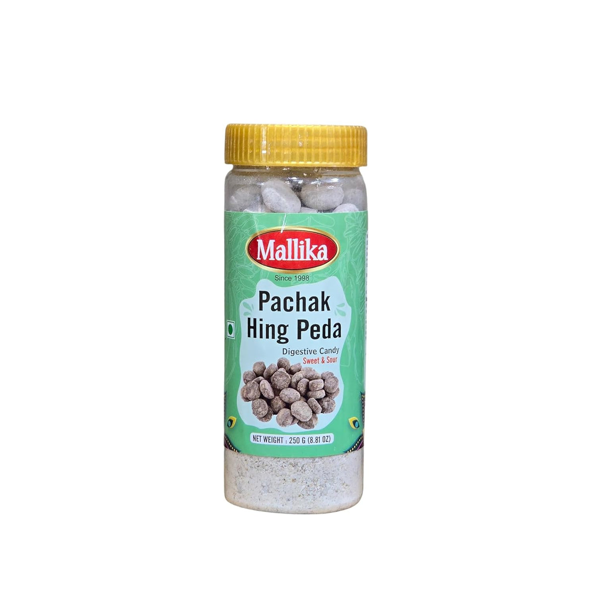 Mallika Hing Peda 250gm, | Sweet & Sour Digestive Candy | Jar Pack