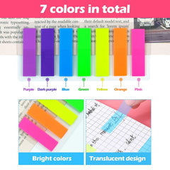 Sticky Notes, 1120 Pcs Index Tabs, Page Markers, Mini File Tabs, Book Markers - 7 Colors
