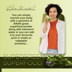 Iyush Herbal Ayurveda Alfalfa Superfood Powder, 100% Forest Variety Herbs, 100% Organic, Pure & Natural | 100gm 0.2lbs Each Pack Of 2