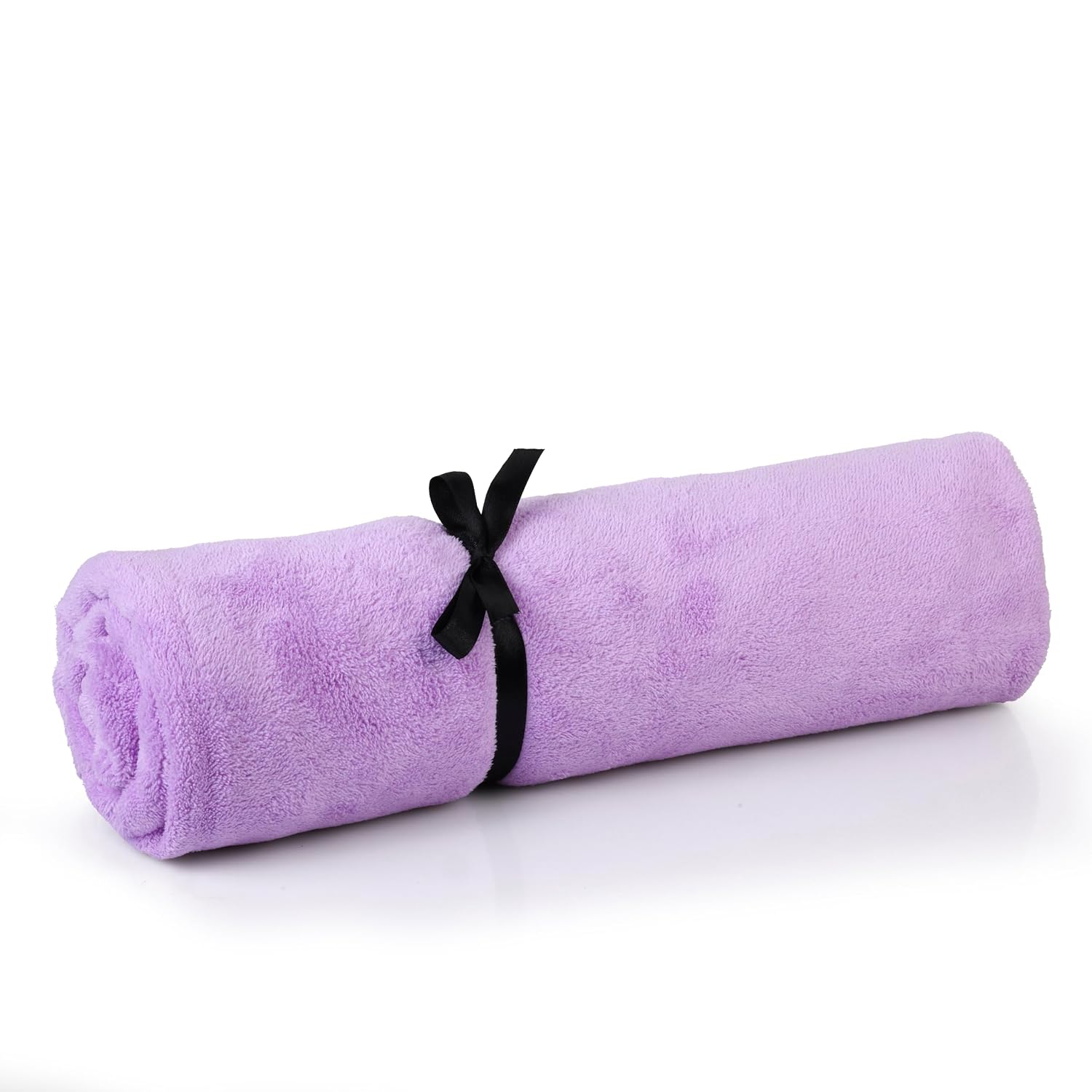 Glivary Microfiber Bath-Soft Towel 640 Gsm | With Hook Quick Dry Super Absorbent-Bath Towel For Men & Women (Green & Purple) | Pack Of 2