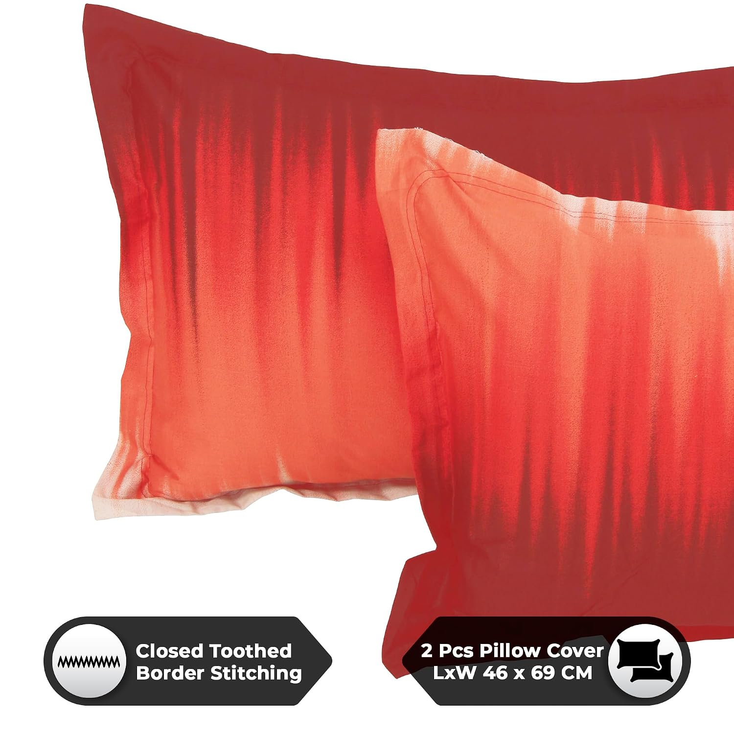 Bedsheet For King Size Bed With 2 Pillow Covers - 106 X 106 Inches, Red | Soft & Durable For Everyday Use - All Season Comfort