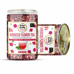 Online Quality Store Hibiscus Flower Tea - 100gm, 3.5 Ounce | Organic Herbal Tea - Premium Quality Hibiscus Tea | Caffeine Free - Use For Iced Tea