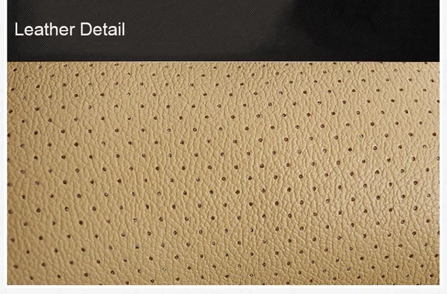 Faux Leather Car Neck Rest Pillow, Pillow Compatible With All Cars - Beige | Neck & Head While Driving Pillow For Neck Pain Relief | Light Weight & Easy To Clean, Wash - Pack Of 2