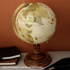 Rotating World Educational Globe 10 Inch With Metal Stand For Show Piece For Office Decor, Study Table Decor, Birthday, Party Gifts & Anniversary, Pack Of 1