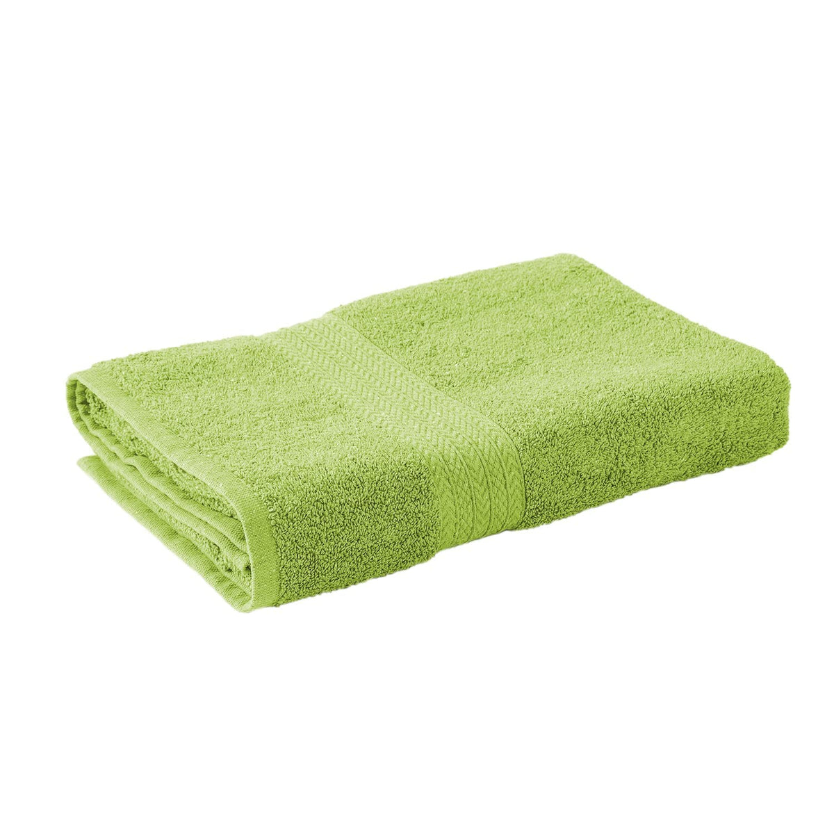 Hokipo 100% Cotton Bath Towel 600 Gsm | Super Soft Absorbent Large Size Towel - Light Green (New-624)