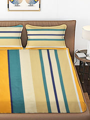 Cotton Bedsheet For King Size With 2 Pillow Cover (90 X 90 Inches) Multicolor | Long-Lasting & Luxuriously Soft | 210 Thread Count Bedsheet