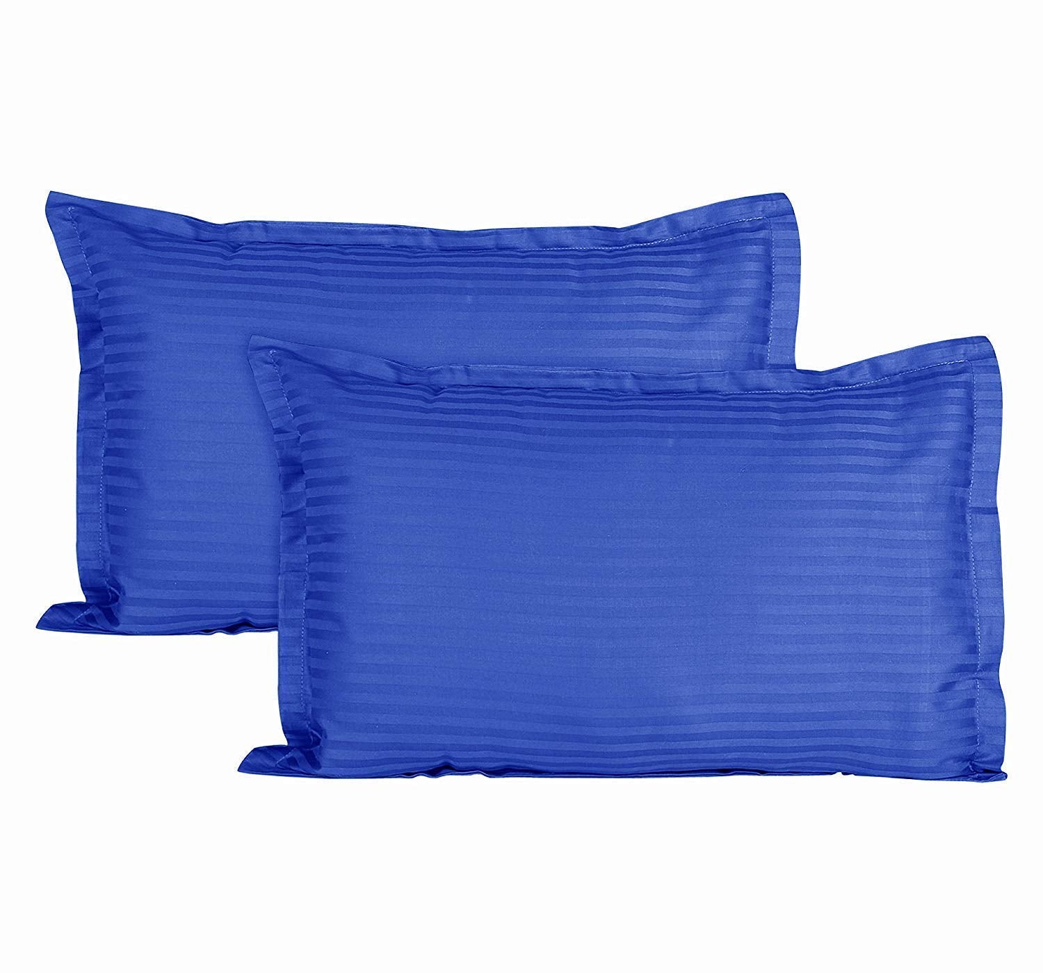 Cotton Bedsheet For Double Bed Queen Size - 90 X 100 Inches, Blue With 2 Pillow Covers | 350 Thread Count | Premium Comfort Bedsheets For Home, Hotels & Guest House