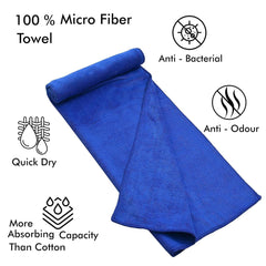 Showstopper Super Soft Microfiber Hand Towels 800 Gsm | Ultra Absorbent, Lint-Free, Scratch-Free, Quick-Dry, Gym & Workout Towels - Set Of 4 (Multicolor)