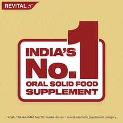 Revital H Multivitamin For Men With Natural Ginseng, Zinc, 10 Vitamins & 8 Minerals For Daily Energy, Stamina & Immunity | 60 Capsules , 100gm 0.2 lbs