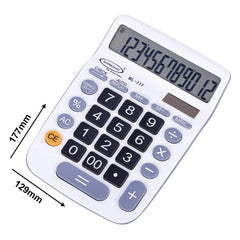 Bambalio BL-777 Electronic Calculator (White) 3 Years Warranty & 3 Years Battery Life | 12 Digits-large LC Display ,112 Steps Check & Correct